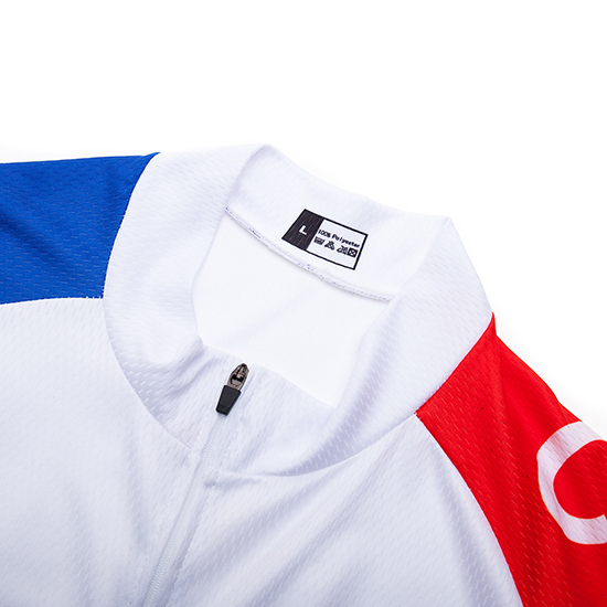 2019 Maillot Chile Tirantes Mangas Cortas Blanco Rojo